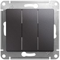 Выключатель без рамки Systeme Electric Glossa 3-кл. графит картинка